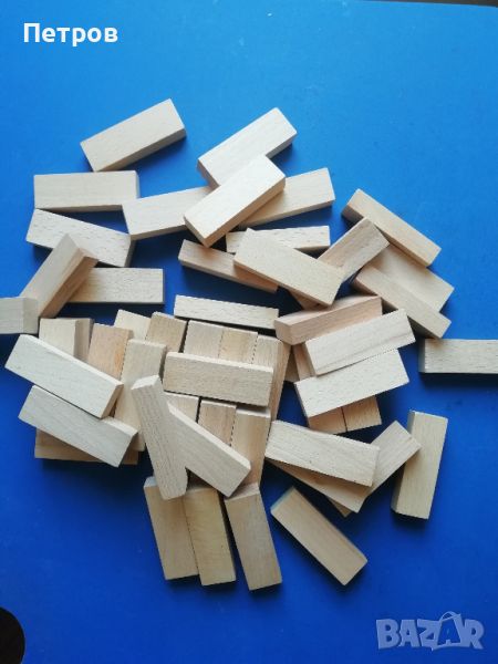 Детски дървени строителни блокчета  – 50 части, снимка 1