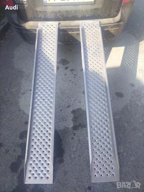 Комплект два броя алумимиеви рампи пътеки за инвалидна рингова количка,мотори,скутери,ATV, трактори, снимка 1