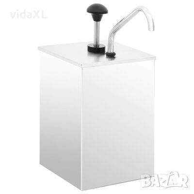 vidaXL Диспенсър за сос от неръждаема стомана, 3,5 л（SKU:51232, снимка 1