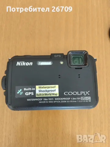 Фотоапарат Nikon Coolpix AW 100, waterproof, shockproof , снимка 1 - Фотоапарати - 48009555