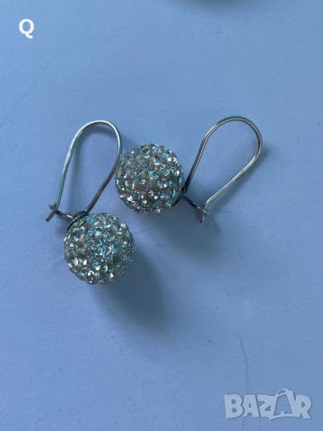 Сребърни обеци, три вида с камъчета,проба 925 (11), снимка 8 - Обеци - 50965658