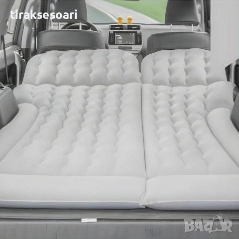 Надуваемо двойно легло за кола 179x130см с помпа 12V авто матрак за 2 човека