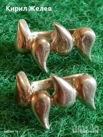 Сребърни обеци с абстрактен дизайн Арт бижу майсторска ръчна изработка 52607, снимка 2 - Обеци - 53762509