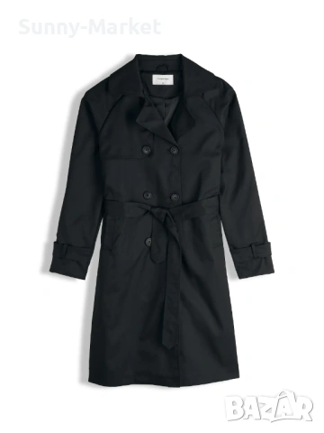 Дамски черен шлифер, снимка 3 - Шлифери - 53507705