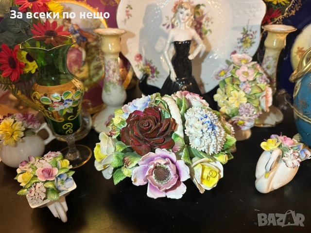 Royal Doulton England Circa 1966 - “ Грандиозната цветна кошница” - порцеланова кошница Код P1878, снимка 3 - Декорация за дома - 53311065