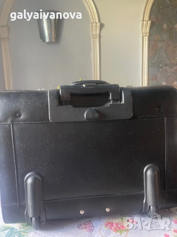 Винтидж куфар естествена кожа, снимка 6 - Антикварни и старинни предмети - 54138639