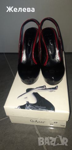 Дамски обувки Gianni, с отворена пета, #36, естествена кожа-лак, снимка 8 - Дамски елегантни обувки - 46281339