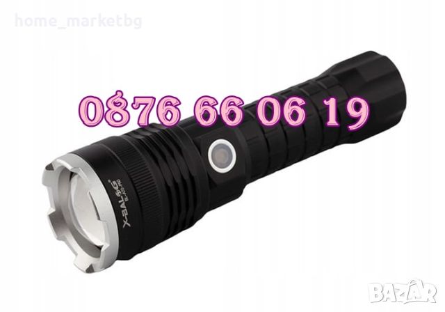 Мощен акумулаторен LED фенер P90, снимка 3 - Къмпинг осветление - 45144918