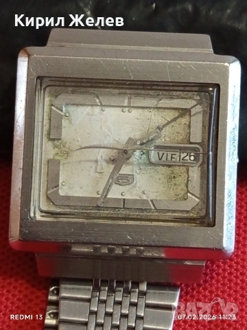 Винтидж автоматичен часовник SEIKO 5 TV рядък за КОЛЕКЦИОНЕРИ 45647, снимка 7 - Мъжки - 53390239