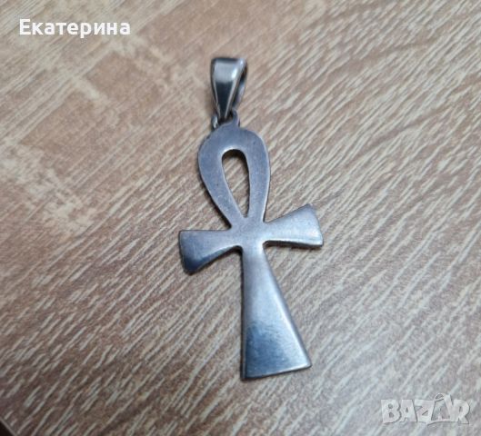 сребърен кръст , снимка 1 - Колиета, медальони, синджири - 46127534