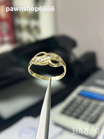 Златен пръстен 14К, снимка 2 - Пръстени - 52624708