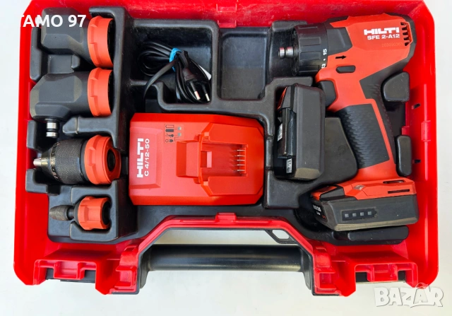 Hilti SFE 2-A12 - Акумулаторен винтоверт с приставки 2x12V 2.6Ah 