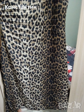Тигрова рокля размер S, снимка 2 - Рокли - 53444256