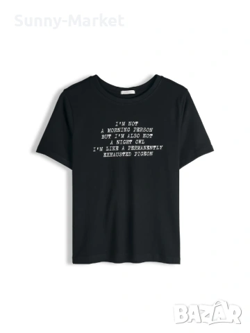 Дамска стилна тениска с принт, снимка 5 - Тениски - 53507475
