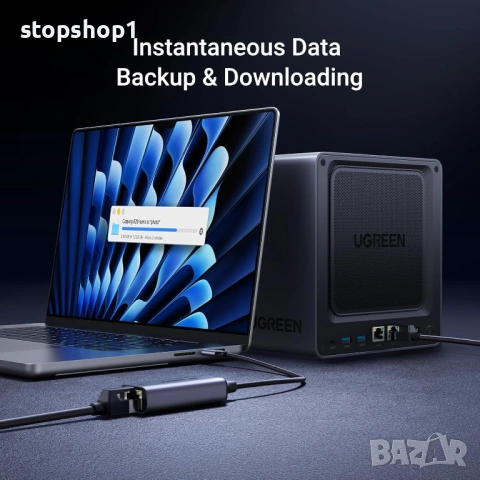 UGREEN USB C към Ethernet адаптер 2.5G, Ethernet адаптер за лаптоп, алуминий, тип C (съвместим с Thu, снимка 6 - Оригинални зарядни - 54227975