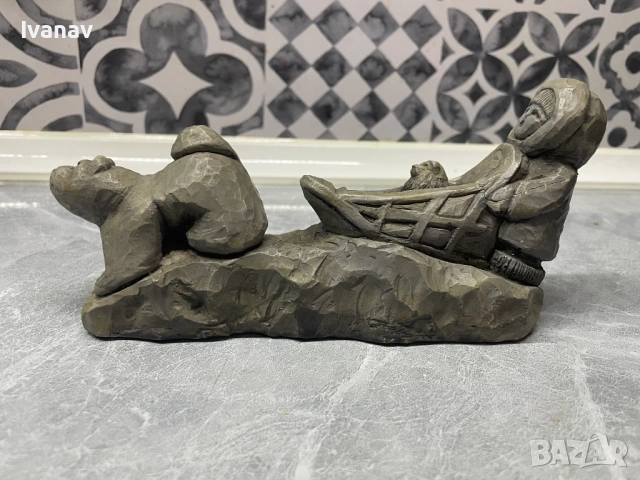 Ръчно изработена декорация ескимос, Аляска , снимка 3 - Декорация за дома - 53951236