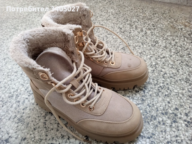 Боти бежови, размер 36