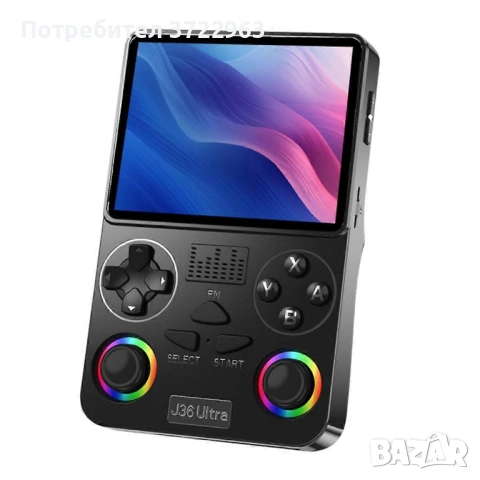 J36 Ultra Retro преносима игрова конзола - 3.5" IPS екран, 20000+ класически игри, 64G TF карта, 300