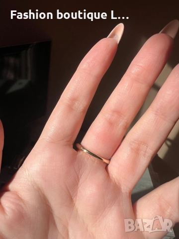 Златист пръстен ❤️, снимка 5 - Пръстени - 52247987