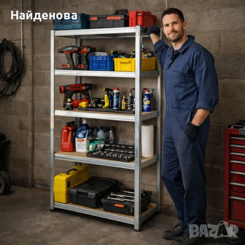 Практичен рафт на 5 нива с товаропиносимост до 175кг - лесен монтаж и стабилност