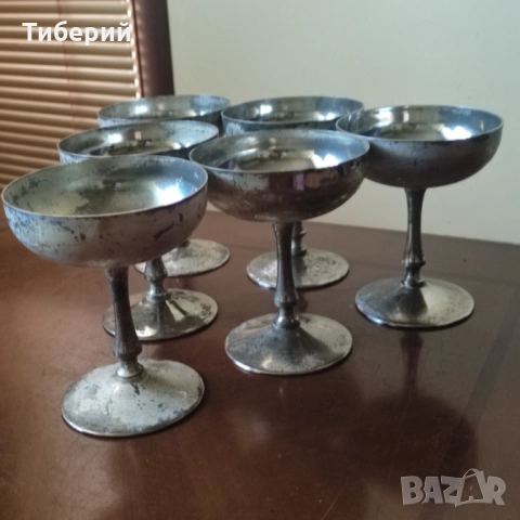 Посребрени чаши за вино, снимка 5 - Чаши - 52174461