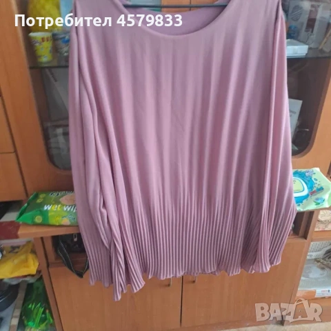 Дамска блуза в цвят пепел от рози, снимка 2 - Блузи с дълъг ръкав и пуловери - 53453770