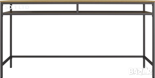 Офис бюро c дървен плот Loft24 21209966 метална рамка офис бюро работна маса, снимка 3 - Бюра - 51189899