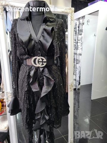 Рокля с тюл и камъни. 