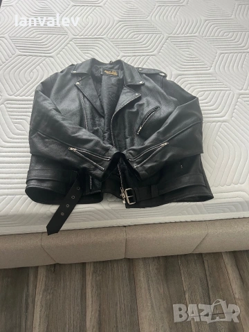 Мъжко кожено яке от естествена кожа 5XL, снимка 3 - Якета - 53662628
