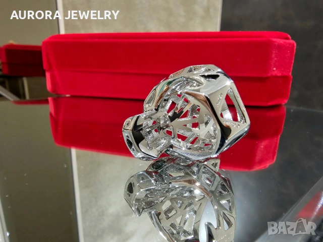 CARTIER Panthere de Cartier White Gold Large Пръстен, снимка 6 - Пръстени - 53194432