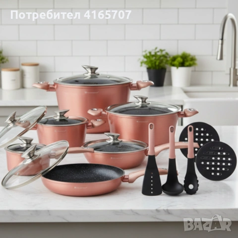 Комплект съдове за готвене EDENBERG EB-5625 - всичко необходимо в кухнята, снимка 5 - Съдове за готвене - 53414861