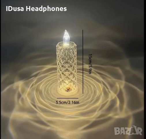 Лампа свещ, без пламък, на батерии, снимка 3 - Лед осветление - 52549895