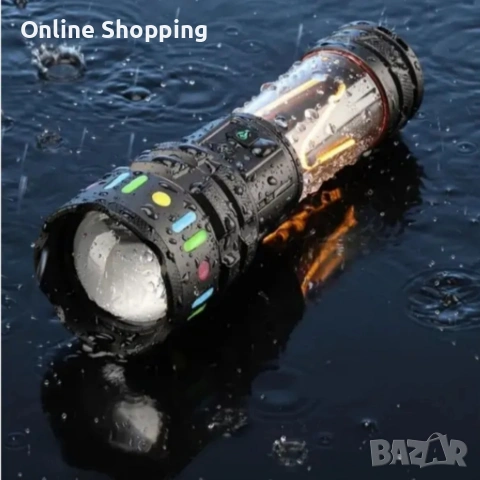 LED мощен фенер YEMAO YM-A5 – 3000 лумена, ZOOM и PowerBank