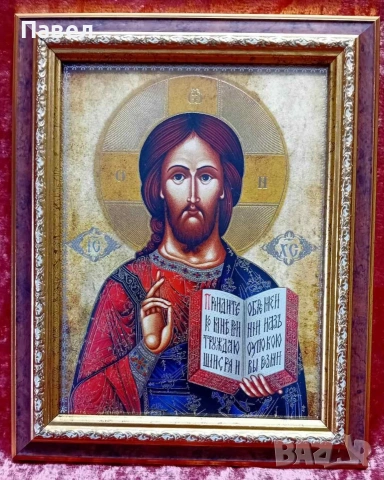 Икона Иисус Христос / Богородица / Свети Георги Победоносец / Възкресение Христово , снимка 4 - Икони - 31134433