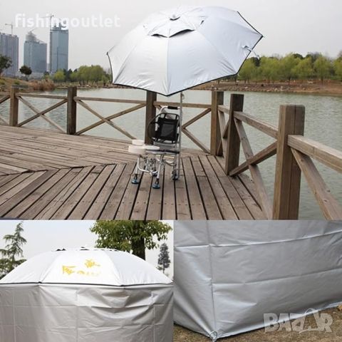 Водоустойчив чадър с тента и UV покритие 2.40мт OSAKO 2024г, снимка 12 - Такъми - 45337863