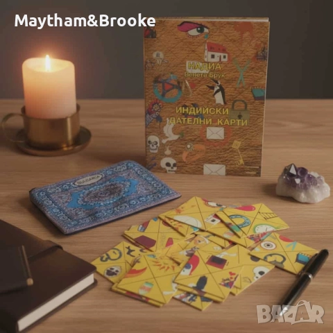Индийски карти за гледане с книга с указания за тяхното използване, снимка 2 - Езотерика - 45765046