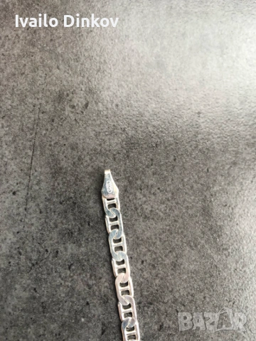 Сребърна гривна- 7гр, 21cm, проба 925, снимка 6 - Гривни - 53016091