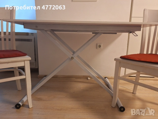 Трапезна маса с 2 стола, снимка 2 - Маси - 53915725