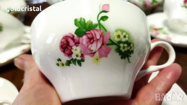 фин костен порцелан Франция чаши за кафе чай , снимка 10 - Антикварни и старинни предмети - 50093345