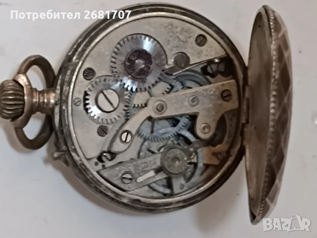 сребърен джобен часовник , снимка 6 - Джобни - 50956334