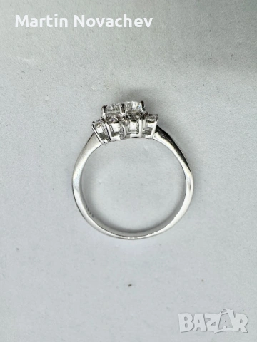 Сребърен пръстен с кубичен Цирконий , снимка 7 - Пръстени - 53098919
