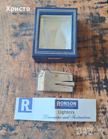 запалка Ronson Premier Varaflame оригинал, супер рядка, модел RTL10020A, хром монограм, снимка 2 - Антикварни и старинни предмети - 46336025