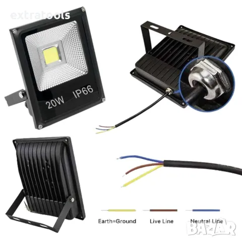 LED Прожектор 20W, снимка 2 - Прожектори - 47429819