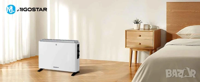 Електрически конветкор Aigostar 2000W с 3 нива на мощност и термостат, снимка 14 - Отоплителни печки - 53113402