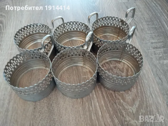Метални поставки за стъклени чаши, снимка 2 - Чаши - 49756114