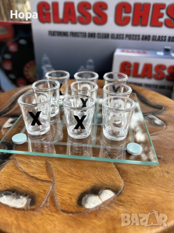 Морски шах с шотове от стъкло, снимка 4 - Шах и табла - 53844241