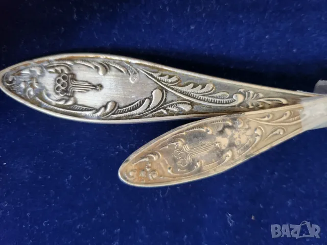 прибори от мелхиор, от мод."Пламя"= "Пламък", посребрени, СССР, отделни бройки и к-ти по 6 бр.от вид, снимка 10 - Прибори за хранене, готвене и сервиране - 50418901