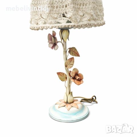 Настолна лампа в ретро/шаби шик стил, снимка 3 - Настолни лампи - 53769844