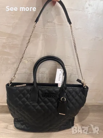 GUESS чанта в черно нова, снимка 3 - Чанти - 50329135