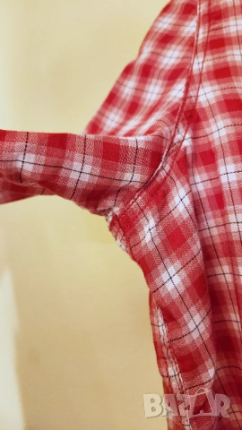 Дамска риза Tommy Hilfiger червено-бяло каре, снимка 8 - Ризи - 54237874